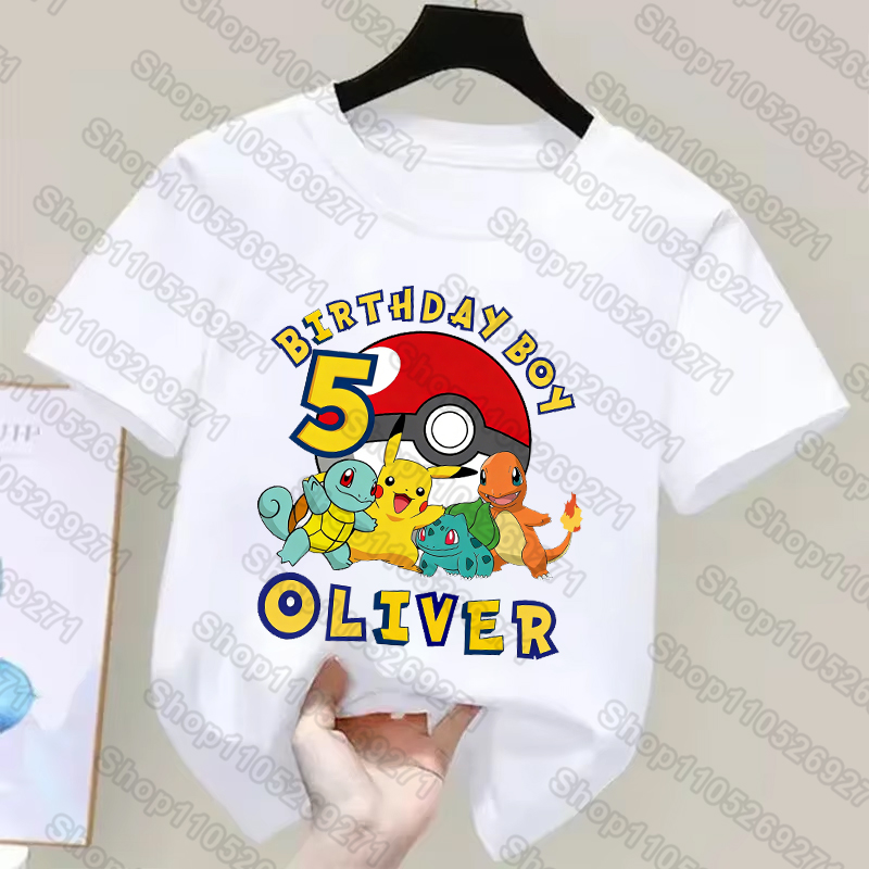 Pokemon Anime Merchandise - Детские футболки с изображением покемонов, футболка