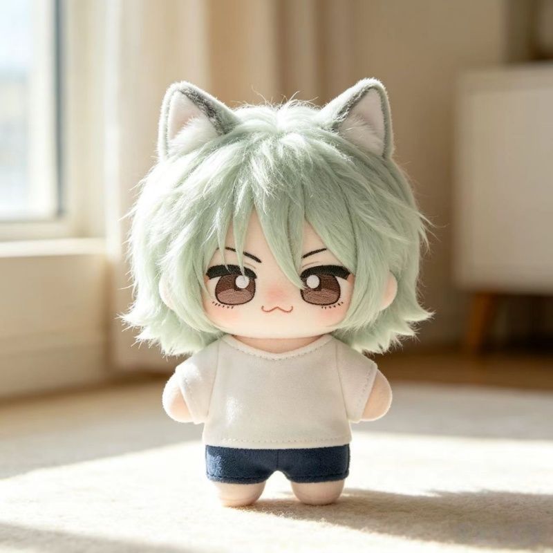 Plush Doll Anime - Кот-курильщик, 10 см, милый плюшевый мягкий