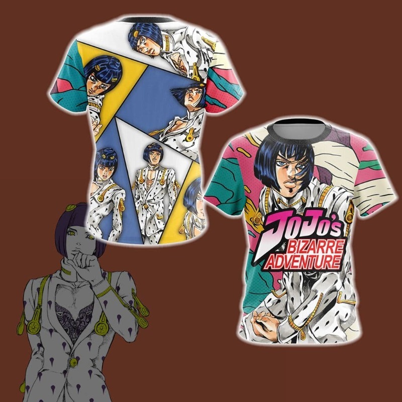 Anime Merchandise T Shirt - Новая футболка JOJO Golden Wind 2026