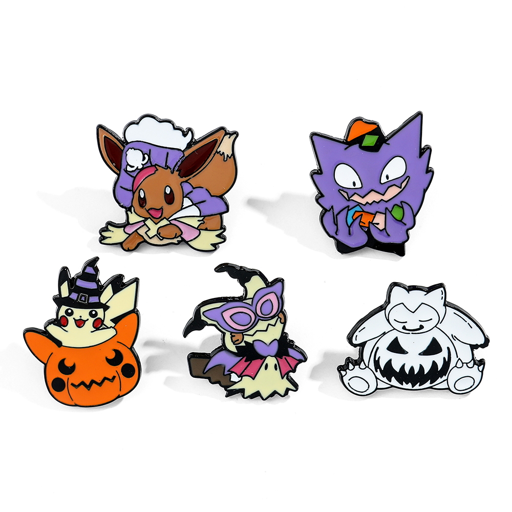 Pokemon Anime Merchandise - Забавная аниме-брошь с персонажами: Снорлакс, Пикачу,